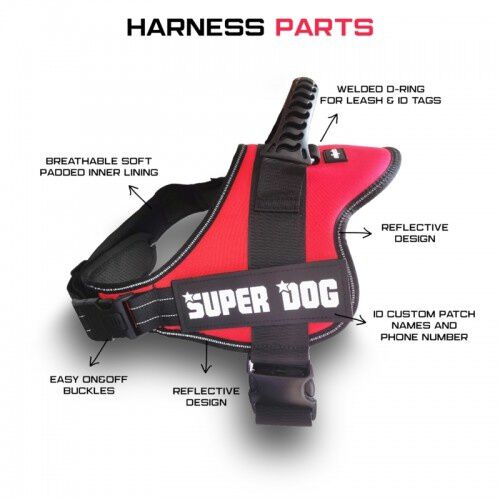 Edipets arnés ajustado y antitirones rojo para perros thumbnail