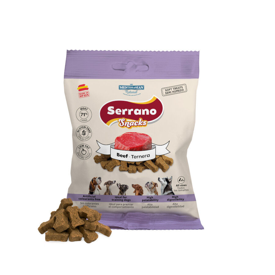 85 g Mediterranean Natural Serrano Galletas Buey para perros, , large Imagen numero 2