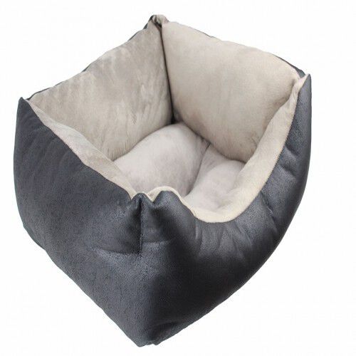Cuna de tapicer&iacute;a y coralina para perros color Negro, , large Imagen numero 2