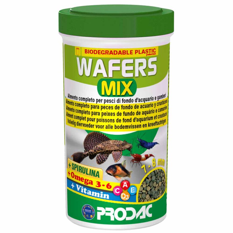 Prodac Wafers Mix Alimento para peces de fondo de acuario y crustáceos, , large image number null