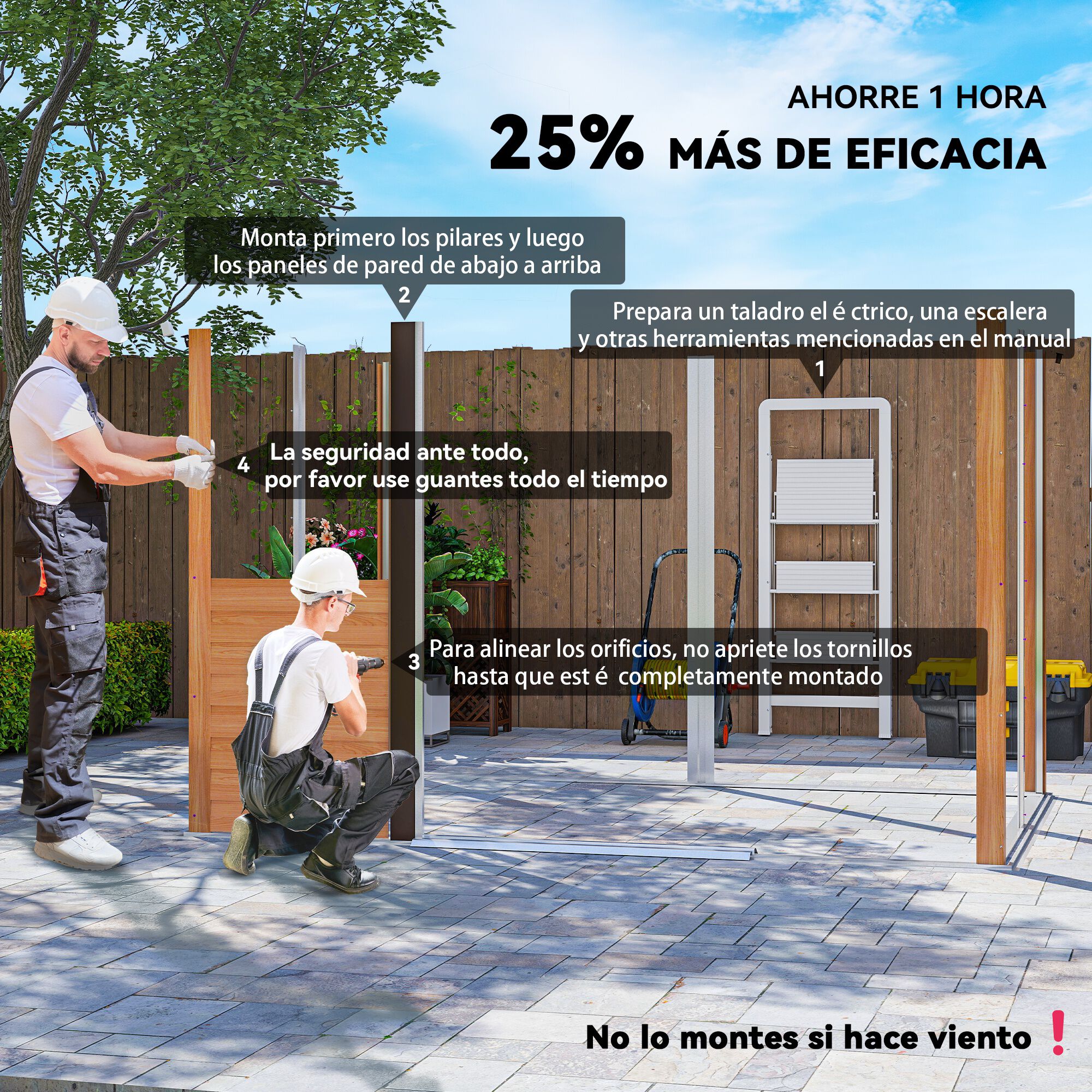 Outsunny Cobertizo de Jardín Madera Natural thumbnail