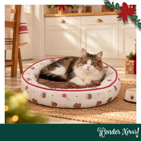 Wonder Christmas Cama Donut Estampado Dulce para gatos