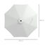 Outsunny Toldo de Recambio de Sombrilla de 3 m Toldo de Repuesto para Sombrilla de Patio con Ventilación Superior Cubierta de Repuesto para Parasol de Poliéster para Exteriores Blanco, , large indicador imagen numero 3
