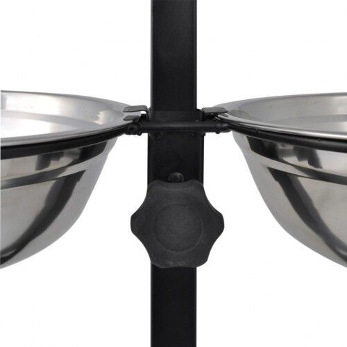 Comedero doble elevado para perros color Plateado thumbnail