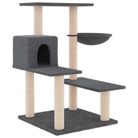 vidaXL Rascador Postes de sisal Gris Oscuro 82.5 cm para gatos