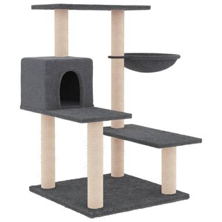 vidaXL Rascador Postes de sisal Gris Oscuro 82.5 cm para gatos
