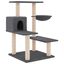 vidaXL Rascador para gatos con postes de sisal gris oscuro 82,5 cm, , large indicador imagen numero 1