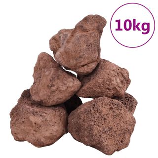 VidalXL Vidaxl Rocas Volcánicas Rojas 10 Kg 10-30 Cm para acuario
