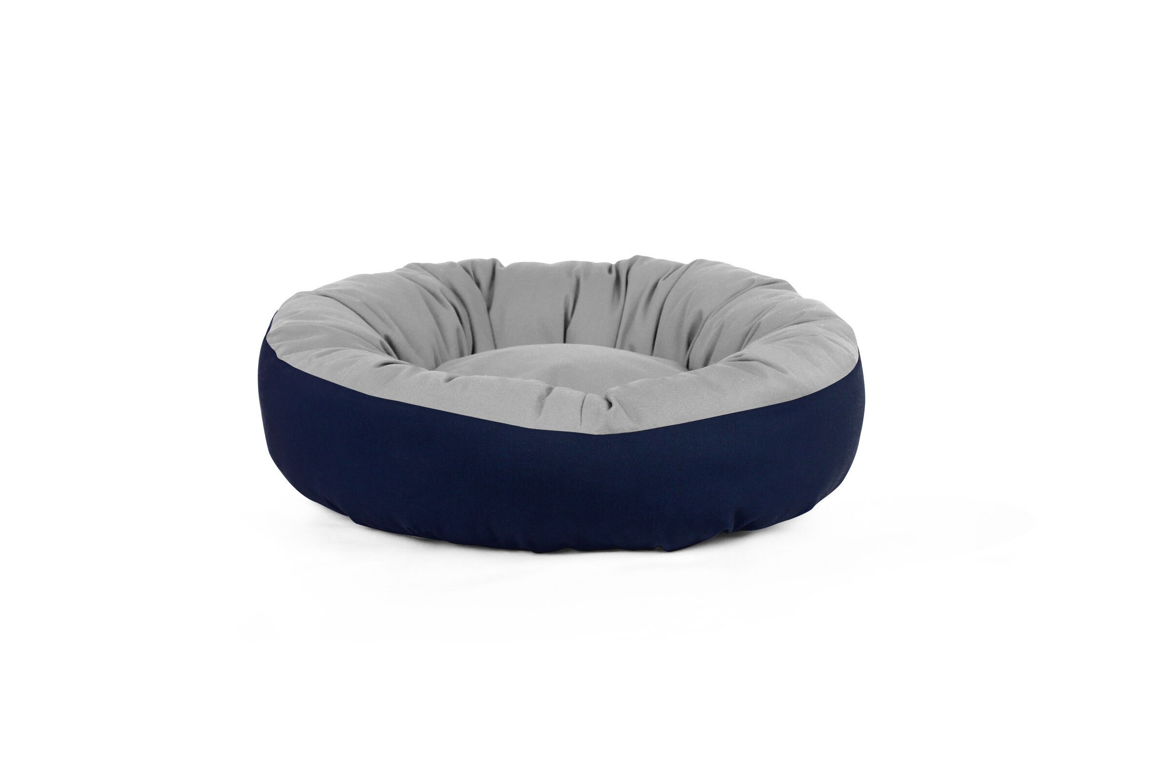 Gauty Cama Redonda para Perros y Gatos  Tela de sarga - Azul oscuro y gris, , large Imagen numero 1