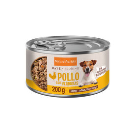 Nature's Variety Pat&eacute; Pollo con Verduras Lata para perros adultos mini