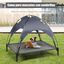COSTWAY Cama para Perros con Toldo Extra&iacute;ble Tumbona de Jard&iacute;n para Perros Cama para Gatos Mascotas para C&eacute;sped Interno Externo (XL), , large indicador imagen numero 9