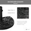 Outsunny Base para Sombrilla Semicircular Peso 9 kg Soporte Parasol de Jardín Apto para Mástil de 35mm/38mm/48mm Relleno de Cemento para Terraza Patio 50x32x32 cm Negro, , large indicador imagen numero 4