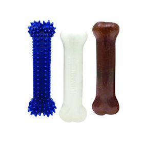 Kit 3 mordedores Nylabone de principiantes para cachorros