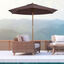 Outsunny Sombrilla de Terraza Ø250x230 cm Parasol de Jardín de Madera con 6 Varillas Sistema de Cuerda para Exterior Balcón Patio Café, , large indicador imagen numero 2