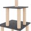 vidaXL Rascador para gatos con postes de sisal gris oscuro 111 cm, , large indicador imagen numero 4