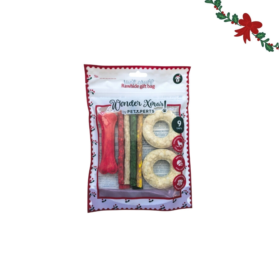 1 pack x 9 uds. Wonder Christmas Bolsa Regalo Cuero Prensado Snacks para perros, , large Imagen numero 5