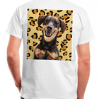 Camiseta de algodón personalizada leopardo color Marrón, , large image number null