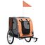 Vidaxl remolque de bicicleta naranja y gris, , large indicador imagen numero 1