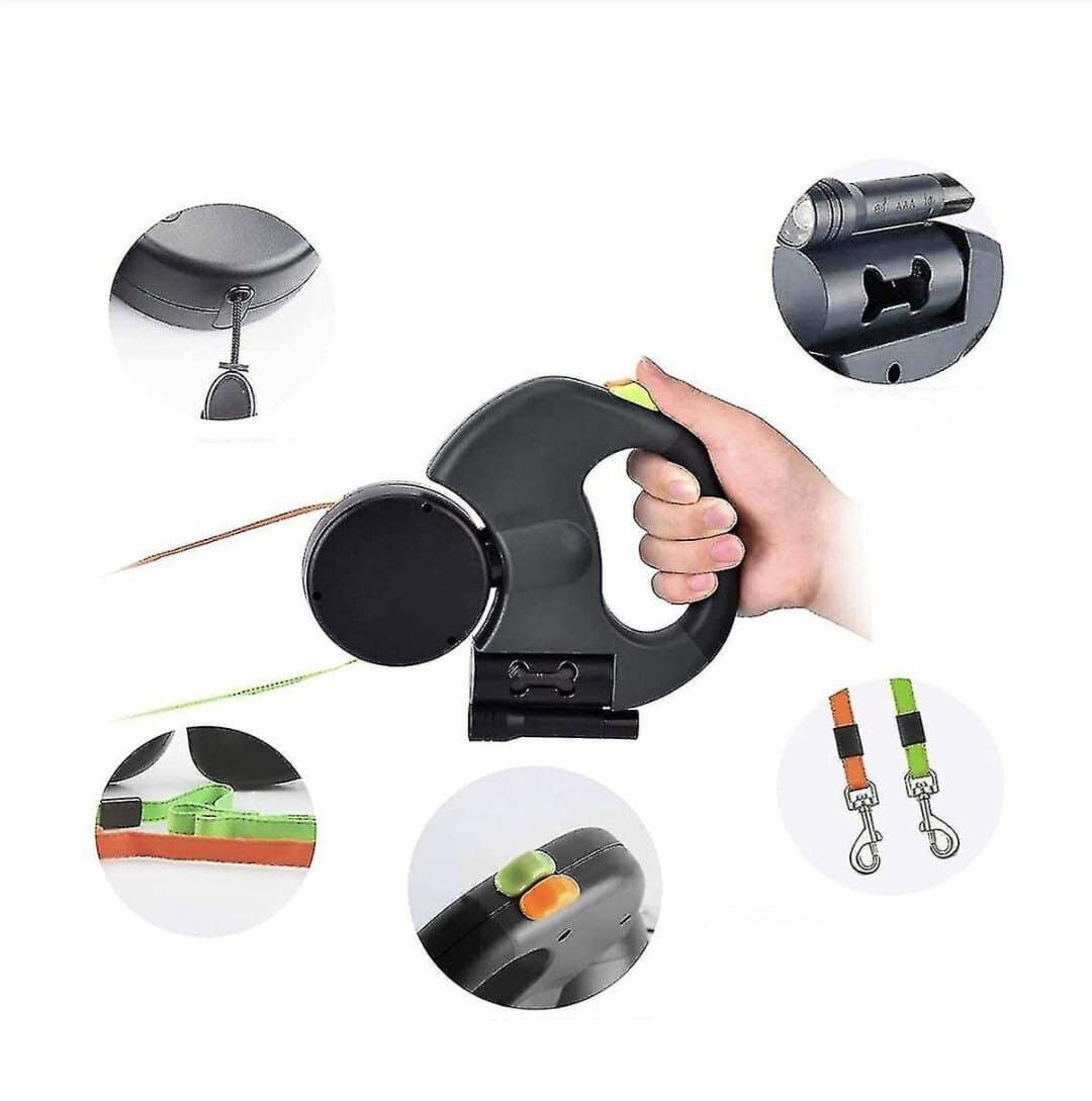 Correa extensible doble para perros, , large Imagen numero 2