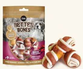 Zoë Golosina Masticable twist pato con arándanos para perros 