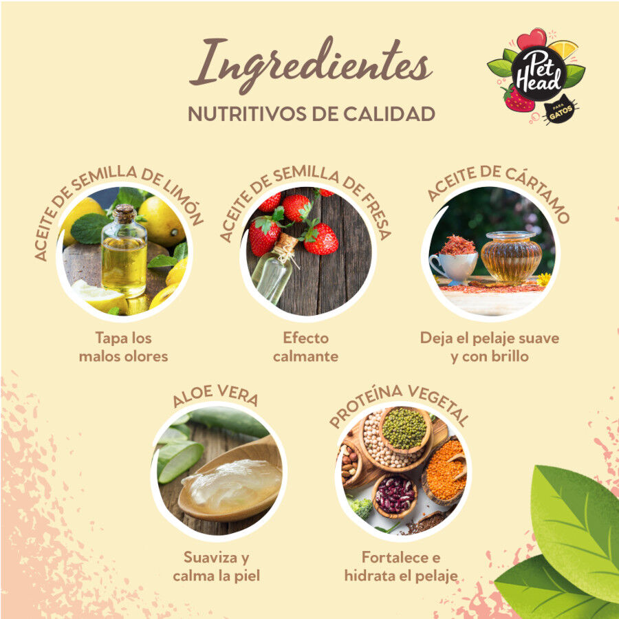 Pet Head champ&uacute; nutritivo de fresa/lim&oacute;n para gatos, , large Imagen numero 3