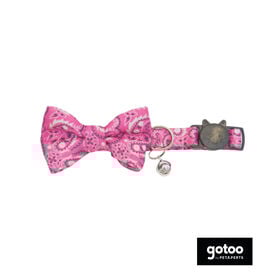 Gotoo Collar rosa con cascabel extraíble para gatos