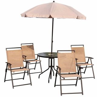 Conjunto de muebles Outsunny para jardín color Crema
