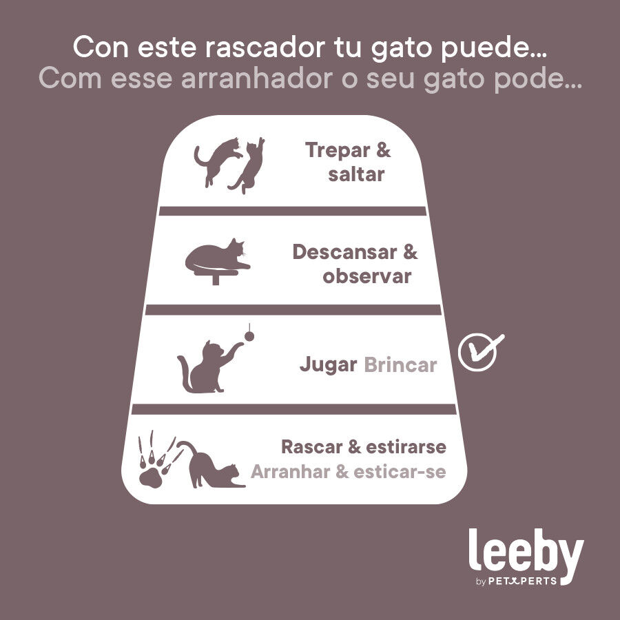 Leeby Babette juguete con pluma para rascador de gatos thumbnail