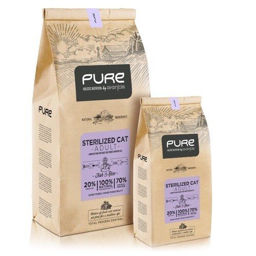 Pure sterilized pienso pescado y arroz para gatos adultos, , large Imagen numero 1