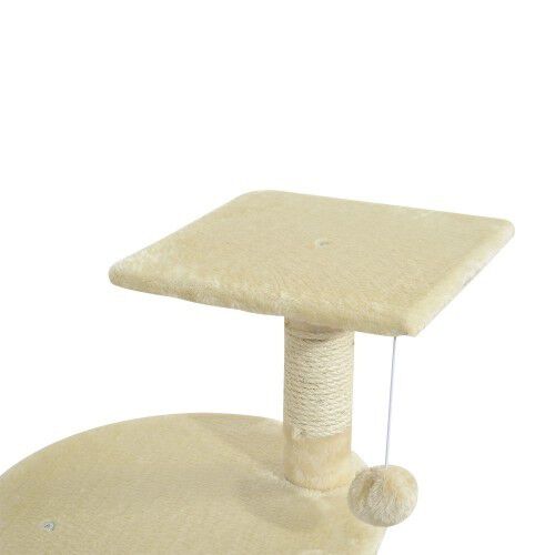 Rascador con poste para arañar PawHut color Crema thumbnail