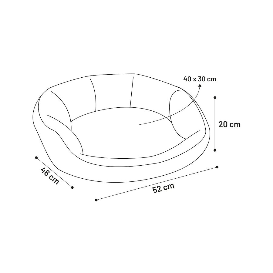 Flamingo Chips Rect&aacute;ngulo Beige cama cuna para perros, , large Imagen numero 4