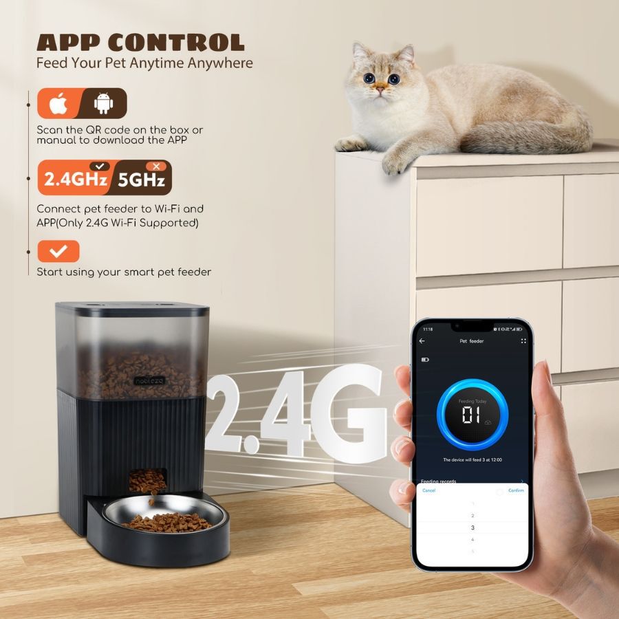 Nobleza Comedero Autom&aacute;tico Inteligente WiFi para Gatos y Perros, , large Imagen numero 4