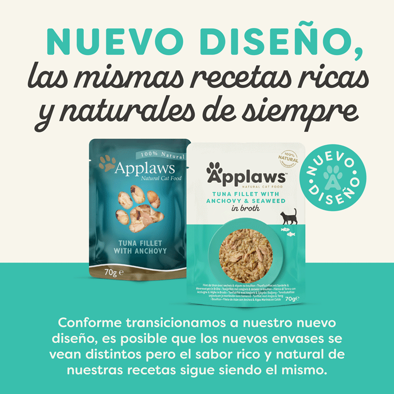 70 g Applaws At&uacute;n y Anchoas sobre para gatos, , large Imagen numero 2