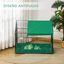 PawHut Jaula para Animales Pequeños Parque para Mascotas con 2 Puertas Toldo y Base con Tela Oxford Impermeable para Interior y Exterior 90x75x75 cm Negro y Verde, , large indicador imagen numero 5