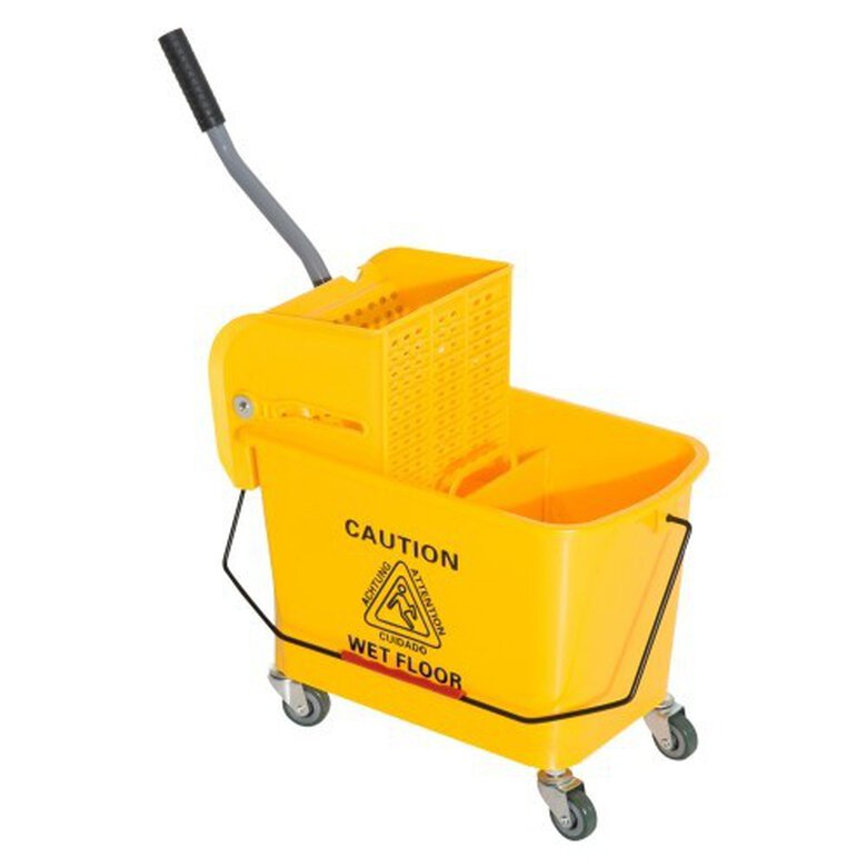 Cubo fregado profesional HomCom color Amarillo, , large image number null