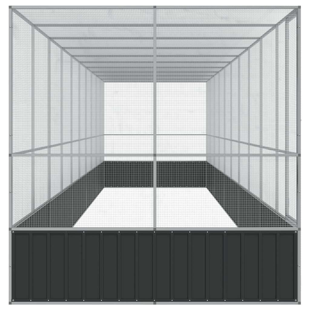 vidaXL Pajarera acero plateado para pájaros thumbnail