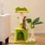 COSTWAY Árbol para Gatos de Bosque, Torre con Condominio, Percha, Postes de Sisal, Cepillo y Pompón, Centro de Actividades con Hojas Artificiales, Verde y Naranja, 48 x 33 x 79 cm, , large indicador imagen numero 5