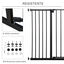 PawHut Barrera de Seguridad Negro, , large indicador imagen numero 4