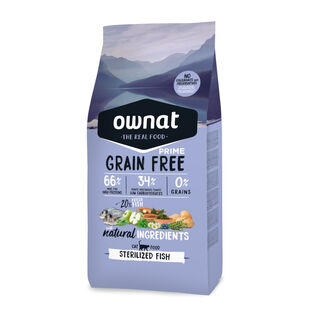 Ownat Prime Grain Free Esterilizado Pescado pienso para gatos