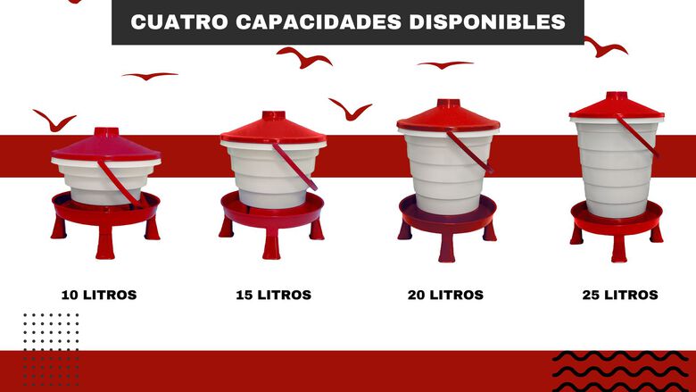 Bebedero de Cubo para Aves de Corral - Gran Capacidad y Facilidad de Uso - con Filtro para Mantener la Calidad del Agua - Bebedero con Patas para Gallinas, Faisanes, Pavos, etc. thumbnail