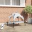 vidaXL Cama Elevada para Perro  con Techo Desmontable Gris Plateado Acero, , large indicador imagen numero 19