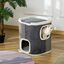 Barril rascador para gatos de 2 niveles PawHut  color Gris, , large indicador imagen numero 2