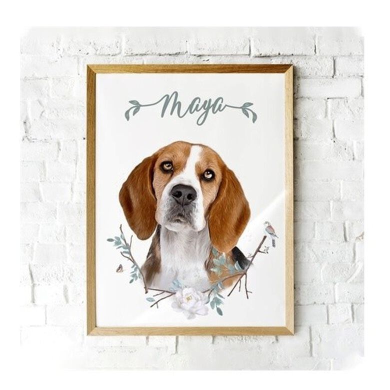 Mascochula wild retrato realista personalizado en lámina con tu mascota thumbnail
