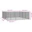 vidaXL Perrera de exterior acero galvanizado plateado 4x4x2 m, , large indicador imagen numero 16