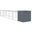 vidaXL Gallinero con corral acero galvanizado gris 110x1017x110 cm, , large indicador imagen numero 8