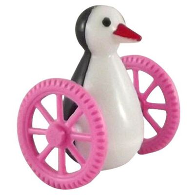 Pingüino con ruedas para pájaros
