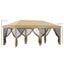 Outsunny Carpa Plegable 6x3 m Cenador de Jardín Gazebo con 6 Mosquiteras Bolsa de Transporte y Marco de Acero para Camping Fiestas Beige, , large indicador imagen numero 3