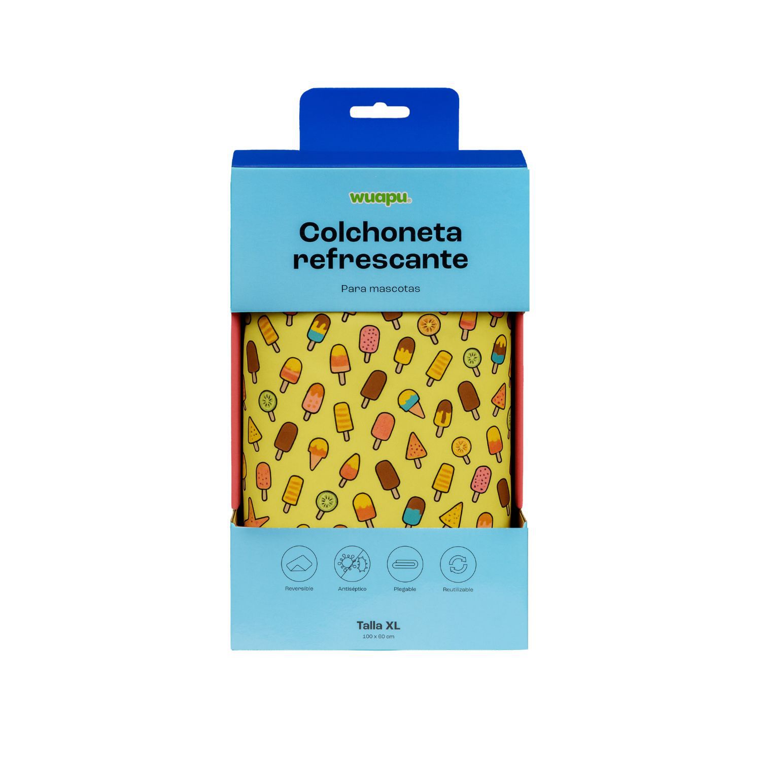 Colchoneta de gel refrescante estampado amarillo ICE CREAM WUAPU, , large Imagen numero 1