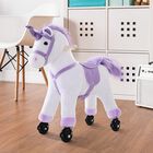 Balancín Peluche unicornio Homcom con ruedas color Blanco/Morado, , large image number null