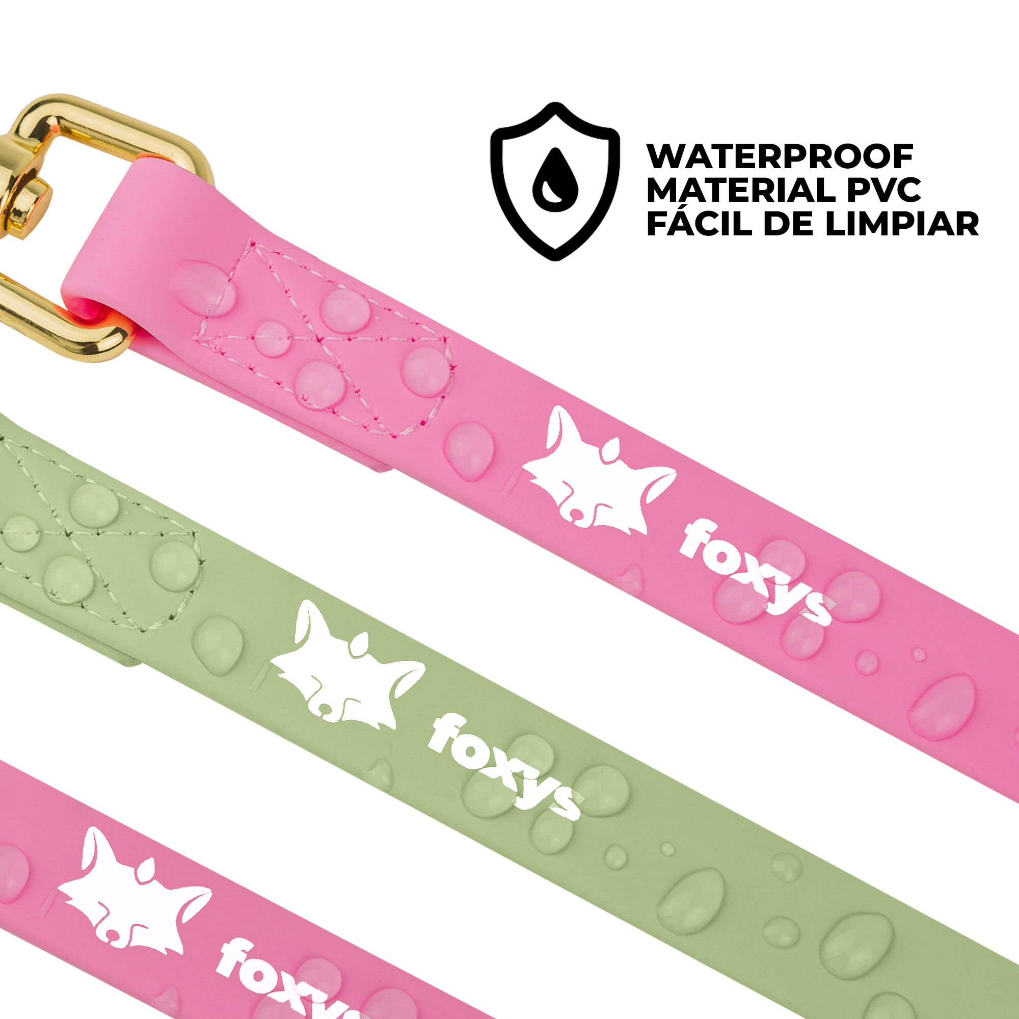 Foxys Correa Adiestramiento Paseo Perro Freedom Entrenamiento Correa Rosa  Resistente a Mordeduras Impermeable Elegante y Muy F&aacute;cil de Limpiar, , large Imagen numero 5